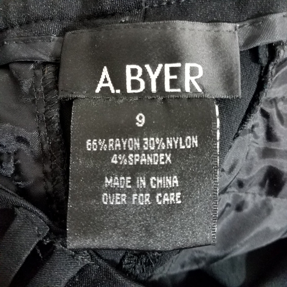 Black A. Byer Jr Trousers Size 9 - Picture 3 of 10